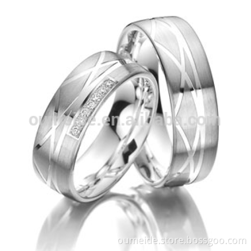 wholesale factory 316L surgical stainless steel jewellery wedding band promise anniversary rings settings for men and women